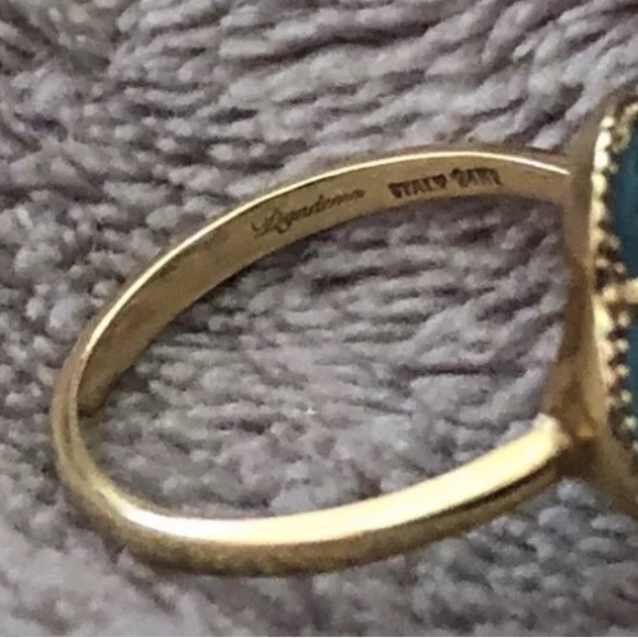 14k Sz 6 Yellow Gold Topaz Clover Ring - Picture 4 of 4